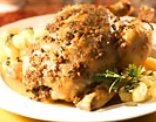 Winterliches Maronenhuhn - mit Rosmarin und Thymian 