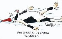 Frohe Weihnachten  - mit Yoga und Kuh