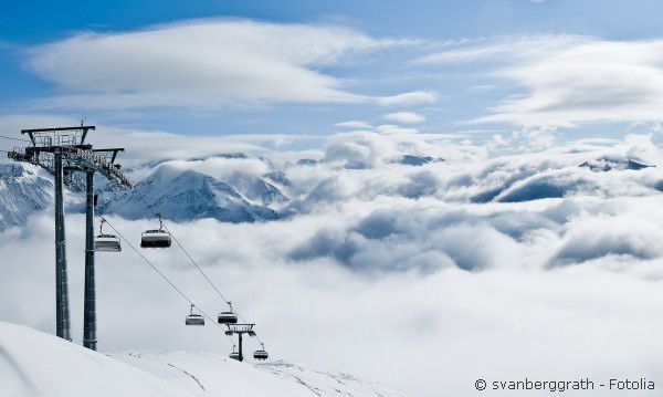 Skifahren in den Alpen