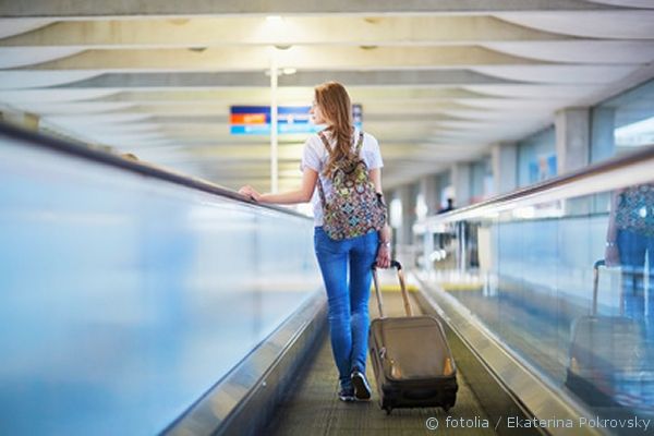 Flug in den Urlaub